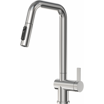 Смеситель кухонный GRANULA KS-7273 сталь сатин, сталь